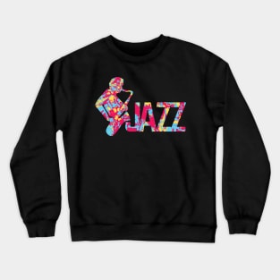 Colorful Jazz Illustration Crewneck Sweatshirt